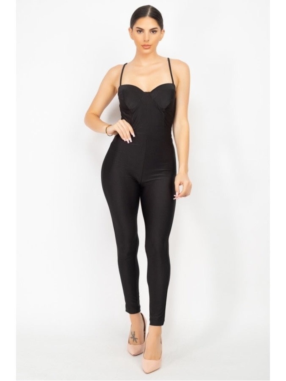 Haute Monde Black Bustier Slip with Adjustable Straps